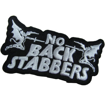 Anger No Back Stabbers 12C Niestandardowa haftowana naszywka z rzepem