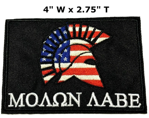 Hełm Spartan z flagą USA Haftowana naszywka naprasowywana aplikacja wojskowa