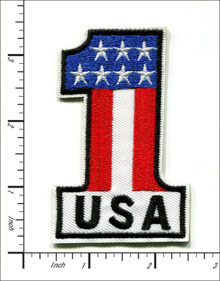 Haftowane żelazko na plastry Numer jeden logo flagi USA