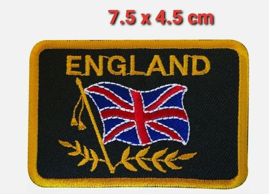 Twill Cotton Haftowana naszywka z flagą Anglii Union Jack przyszyć haftowana naszywka
