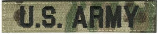 Taktyczne haftowane naszywki Hook Army Multicam Name Tape do czyszczenia na sucho