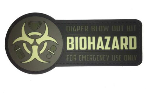 Biohazard Niestandardowe naszywki morale PVC Ekologiczne wytłoczone / wytłoczone logo 2D 3D