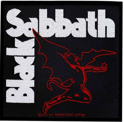 Niestandardowe tkane naszywki Black Sabbath 80mm Średnica 8C Mocowanie na rzep