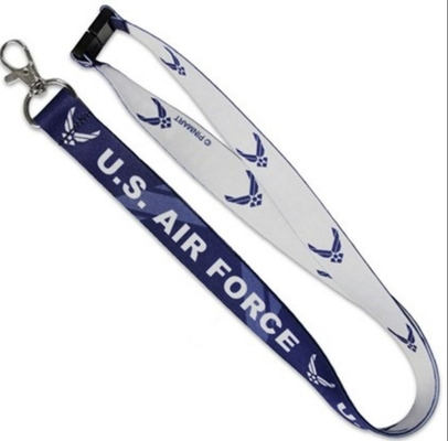 US Air Force Logo Smycz z nadrukiem Pasek na szyję Uchwyt na identyfikator Odrywane zapięcie Odwracalne