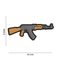 2D / 3D Niestandardowe gumowe naszywki PCV AK 47 Kałasznikow Żelazko na etykiecie odzieży