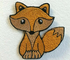Cute Little Fox Animal Iron na plastry Merrow Border Haftowana naszywka