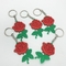 Niestandardowy kształt kwiatu róży PCV Brelok promocyjny Prezent 3D Gumowy breloczek
