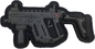 Niestandardowa naszywka Mini Gun KRISS Vector Series Morale z PCV Miękkie żelazko na łacie