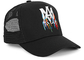 Minimalistyczny wyświetlony czapek logo w kolorze czarnym z białym logo