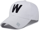Baseball Cap Style Biała haftowana czapka logo z logo regulowanym zamknięciem paskiem