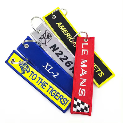 Logo sublimacji na zamówienie Embroidery Design key fobs key chain tags