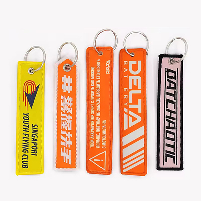 Personalizacja Personalized Woven Key Tag Świecący Urok Miękkie metalowe łańcuchy do kluczy