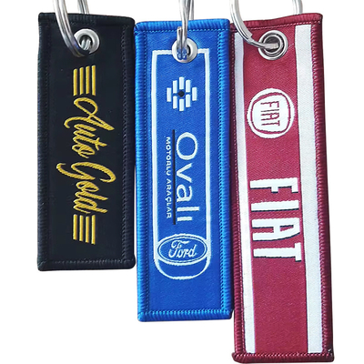 Personalizacja Personalized Woven Key Tag Świecący Urok Miękkie metalowe łańcuchy do kluczy