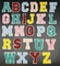 Żelazko na łatach szenilowych Naszywka z literami Różne kolory Ręcznik z alfabetem Haft