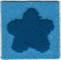 Niebieska filcowa naszywka do haftu szenilowego