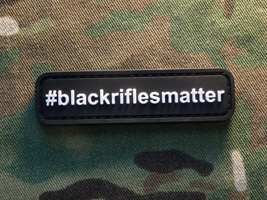 BlackRiflesMatter Czarna naszywka wojskowa z PVC 3D Druk transferowy na tkaniny