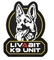 LIVABIT K9 Unit Dog Icon Morale PVC Patch Hook And Loop Patch Patch