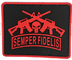 Niestandardowa formowana naszywka z miękkiego PVC USMC Semper Fidelis Marine Corps Red For Garment