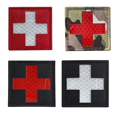 Cross Military Medical Rescue Odblaskowe odznaki IR Morale Tactical Patches