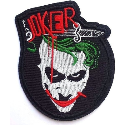 Joker haftowane żelazko na tle tkaniny diagonalnej 3x2 cale