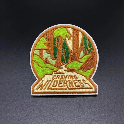 Craving Wilderness Patch Całkowicie haftowany żelazo/szyw niestandardowy haftowany patch do odzieży indywidualne opakowanie