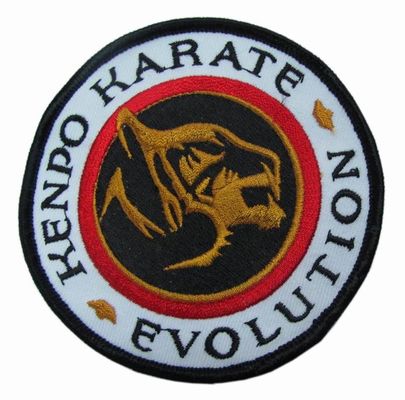 Kenpo Karate Evolution PMS 12C Żelazko na naszywki do haftu z obramowaniem merrow