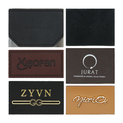PMS Faux Custom Leather Labels Odzież Torebka Tagger Vegan Merrow Border