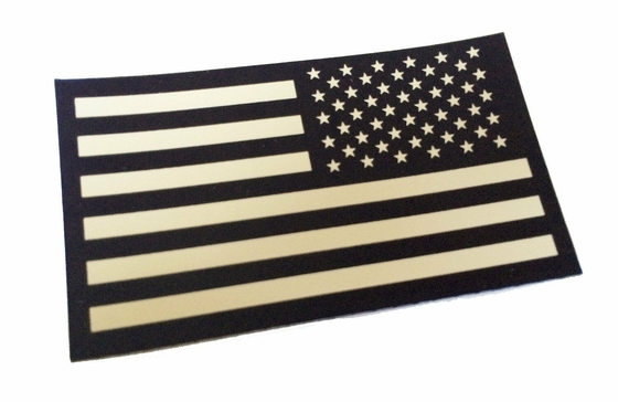 Twill Fabric Reverse IR Flag Patch Płaskie tło USA Morale Odblaskowa naszywka