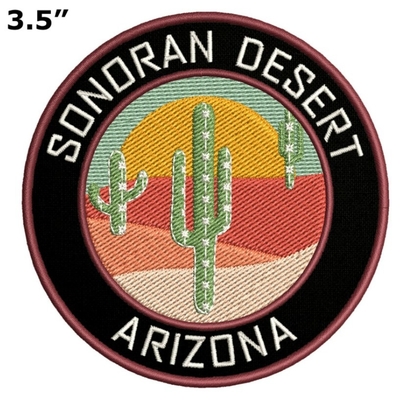 Sonoran Desert Arizona Zmywalne haftowane naszywki Żelazko / przyszywane dekoracyjne aplikacje