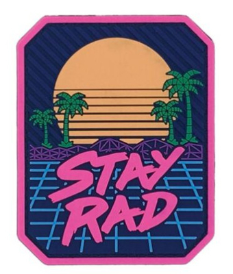 Stay Rad Soft Rubber Niestandardowa naszywka z PVC Full Pantone Color Eco Friendly 2D Logo