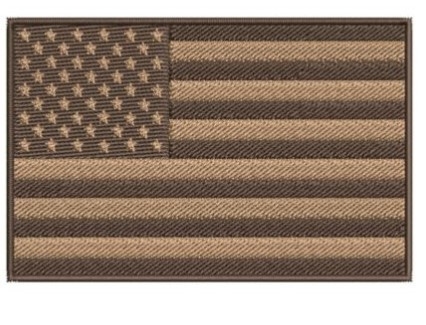 Twill Fabric American Flag Haftowana naszywka Żelazko na US Desert Tan stonowane ramię USA