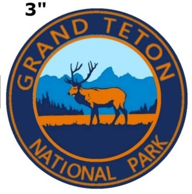 Park Narodowy Grand Teton Haftowana naszywka naprasowanka / przyszywana na podkładzie