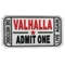 Pantone Color Custom Rubber Logo Patch Bilet wstępu Valhalla Miękkie naszywki z PVC