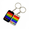 Breloki z miękkiego silikonu PVC Gay Pride Niestandardowe tęczowe logo