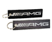 Zszyte logo AMG, łańcuch do kluczy, akcesoria, tag załogi, pierścień, czarny, szary, srebrny